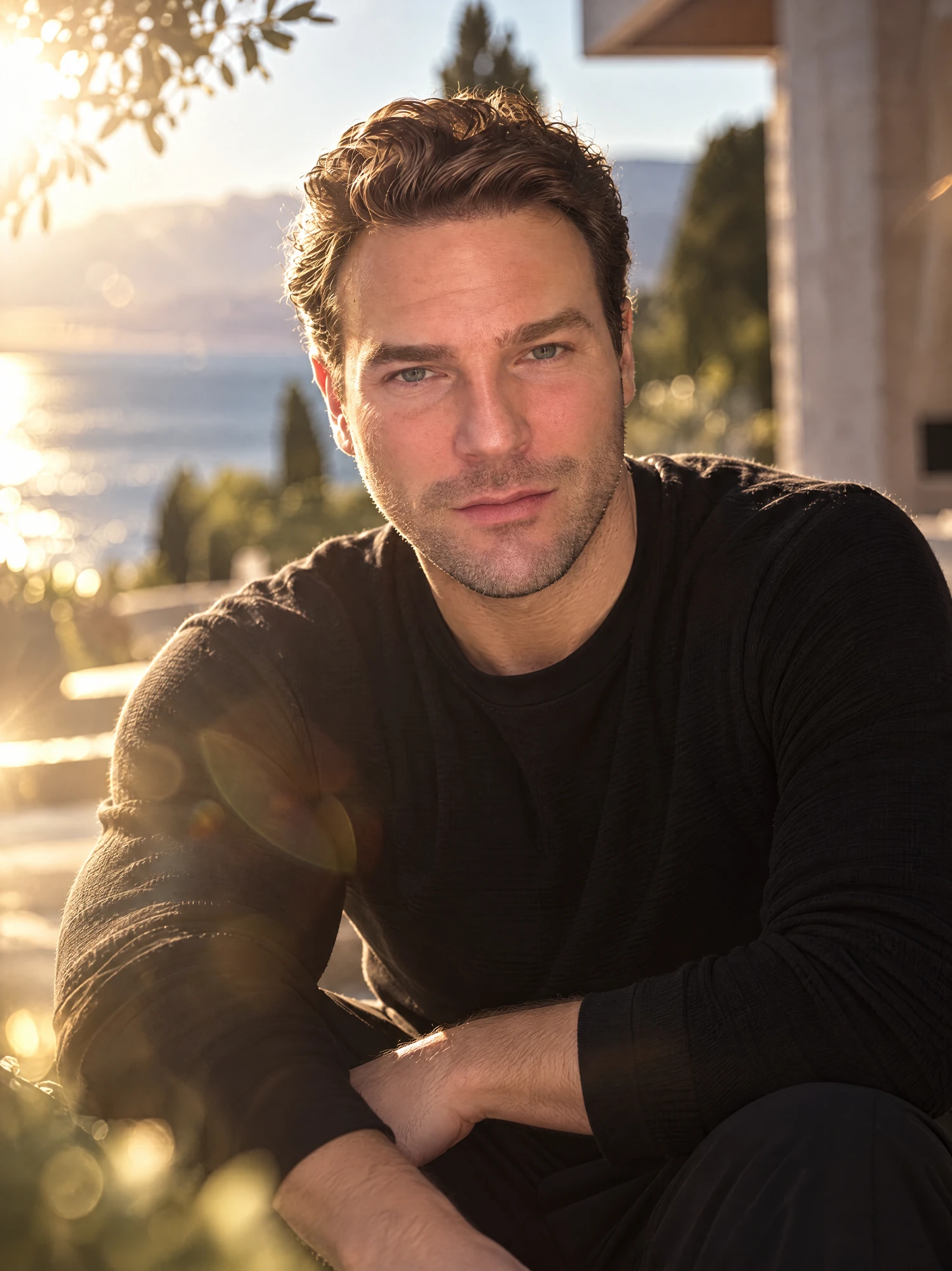 Portrait of Daniel Pautz in warm afternoon light beside the water